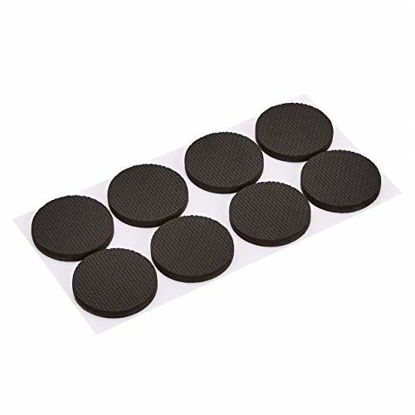 Picture of Amazon Basics Rubber Furniture Pads, Black, 2'' Round, 8 pcs