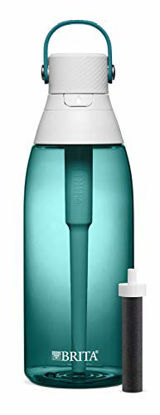 Picture of Brita Plastic Water Filter Bottle, 36 oz, Sea Glass