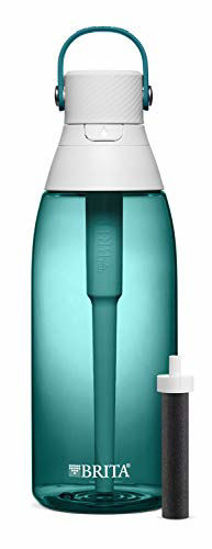 Picture of Brita Plastic Water Filter Bottle, 36 oz, Sea Glass