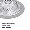 Picture of OXO Good Grips Silicone Drain Protector for Pop-Up & Regular Drains,Grey,One Size & Good Grips Bathtub Drain Protector