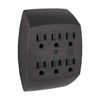 Picture of GE 6 Adapter, 3 Prong Outlets, Grounded, Wall Charger, Charging Station, Black, 54840, 1 Pack