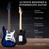 Picture of Best Choice Products 39in Full Size Beginner Electric Guitar Starter Kit w/Case, Strap, 10W Amp, Strings, Pick, Tremolo Bar - Hollywood Blue
