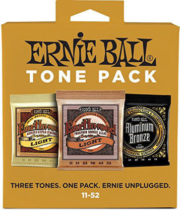 Picture of Ernie Ball Light Tone Pack (11-52) Acoustic Guitar Strings (P03314)
