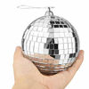 Picture of 2 Pieces Disco Mirror Balls Silver Hanging Ball for 50s 60s 70s Disco DJ Light Effect Party Home Decoration Stage Props School Festivals Party Favors and Supplies 4 Inch
