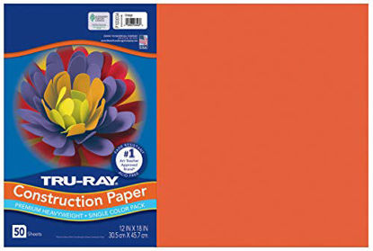 Picture of Tru-Ray Heavyweight Construction Paper, Orange, 12" x 18", 50 Sheets