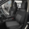Picture of BDK PolyPro Car Seat Covers, Full Set in Charcoal on Black - Front and Rear Split Bench Protection, Easy to Install, Universal Fit for Auto Truck Van SUV, Charcoal Gray