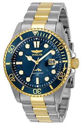 Picture of Invicta Men's Pro Diver 43mm Stainless Steel Quartz Watch, Two Tone/Blue (Model: 30021)