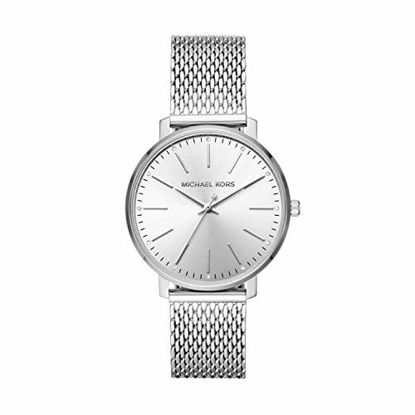 Picture of Michael Kors Women's Pyper Quartz Watch with Stainless-Steel Strap, Silver, 18 (Model: MK4338)