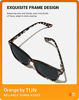 Picture of TIJN Polarized Sunglasses for Women Men Classic Trendy Stylish Sun Glasses 100% UV Protection (02-(2pack)Black+Marble)