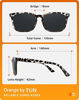 Picture of TIJN Polarized Sunglasses for Women Men Classic Trendy Stylish Sun Glasses 100% UV Protection (02-(2pack)Black+Marble)