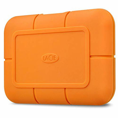 Picture of LaCie Rugged SSD 1TB Solid State Drive - USB-C USB 3.2 NVMe speeds up to 1050MB/s, IP67 Water Resistant, 3m Drop resistant, Encryption, 5-year Warranty with Data Recovery, 1 Mo Adobe CC (STHR1000800)