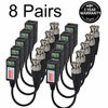 Picture of Video Balun Connectors Passive 8 Pairs Cat5 HD Mini CCTV BNC Video Balun Transceiver Cable for BNC Male Cable via CAT5/5E/6 Twisted Pair Transmitter CCTV Security Camera System