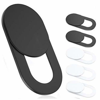 Picture of Webcam Cover Slide,[6 Pack] Ultra-Thin Laptop Web Camera Cover Compatible with MacBook,Laptop,PC,Computer,iMac,iPad, iPhone Cell Phone etc. 0.022in Thick Web Blocker Protect Your Privacy and Security