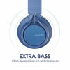 Picture of AILIHEN C8 (Upgraded) Headphones with Microphone and Volume Control Folding Lightweight Headset for Cellphones Tablets Smartphones Chromebook Laptop Computer PC Mp3/4 (Indigo)