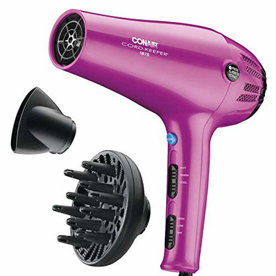 Picture of Conair 1875 Watt Cord-Keeper Hair Dryer; Pink