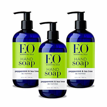 Picture of EO Hand Soap: Peppermint and Tea Tree, 12 Ounce. (Pack of 3)