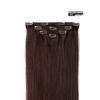 Picture of 12" Clip in Hair Extensions Remy Human Hair for Women - Silky Straight Human Hair Clip in Extensions 50grams 4pieces Dark Brown #2 Color