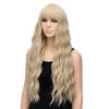 Picture of netgo Women's Golden Blonde Wigs Long Fluffy Curly Wavy Hair Wigs for Girl Heat Friendly Synthetic Cosplay Halloween Party Wigs