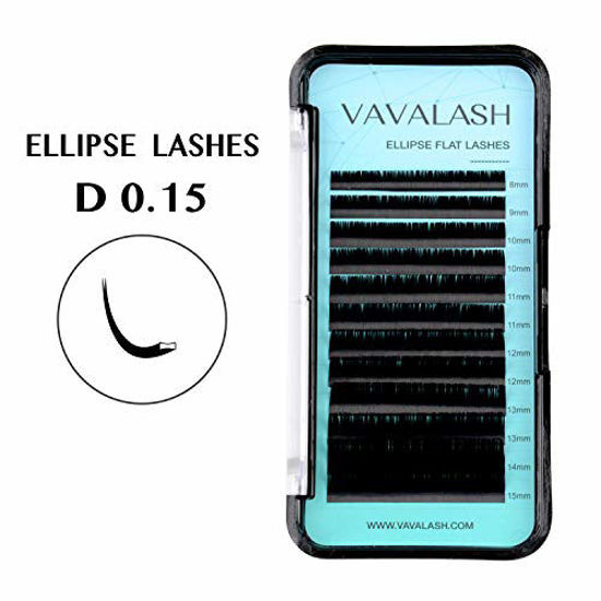 Ellipse Eyelash Extensions 0.15mm D Curl 8-15mm Mixed Flat Eyelash