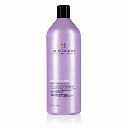 Picture of Pureology Hydrate Sheer Conditioner | For Fine, Dry, Color-Treated Hair | Lightweight Hydrating Conditioner | Silicone-Free | Vegan | Updated Packaging | 33.8 Fl. Oz. |