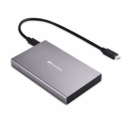 Picture of Cable Matters Premium Aluminum 10Gbps Gen 2 USB C Hard Drive Enclosure for 2.5" SSD/HDD with USB-C and USB-A Cables - Thunderbolt 3 Port Compatible with MacBook Pro, MacBook Air, and More