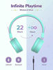 Picture of iClever BTH02 Kids Headphones, Kids Wireless Headphones with MIC, 22H Playtime, Bluetooth 5.0 & Stereo Sound, Foldable, Adjustable Headband, Childrens Headphones for iPad Tablet Home School, Green