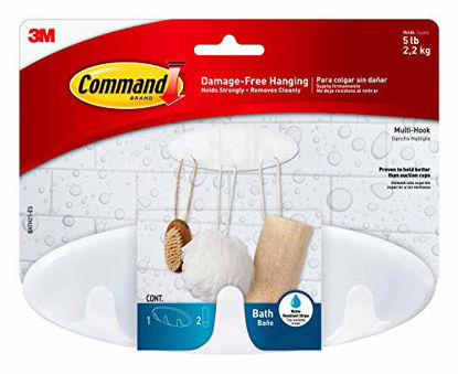 Picture of Command Bath Multi-Hook, 5-lb Capacity, Organize Damage-Free