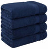 Picture of United Home Textile - Bath Hand Washcloth Towel Set (Navy Blue, 4 Pack - Bath Towels)