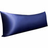 Picture of NTBAY Satin Body Pillowcases for Hair and Skin, Luxurious and Silky Pillow Cases with Envelope Closure, 20 x 54 Inches, Navy Blue