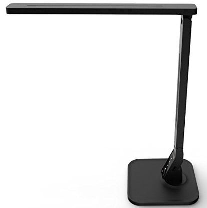 Picture of Lampat LED Desk Lamp, Dimmable LED Table Lamp Black, 4 Lighting Modes, 5-Level Dimmer, Touch-Sensitive Control Panel, 1-Hour Auto Timer, 5V/2A USB Charging Port)