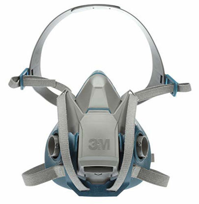 Picture of 3M Rugged Comfort Quick Latch Half Facepiece Reusable Respirator 6503QL, Gases, Vapors, Dust, Large