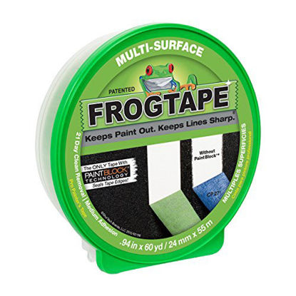 Picture of FROGTAPE 1358463 Multi-Surface Painter's Tape with PAINTBLOCK, Medium Adhesion, 0.94" Wide x 60 Yards Long, Green