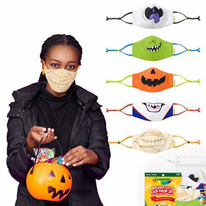 Picture of Crayola Reusable Cloth Teen/Adult Face Mask Set, Halloween
