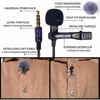 Picture of Purple Panda Lavalier Lapel Microphone Kit - Clip-on Omnidirectional Condenser Lav Mic Compatible with iPhone, iPad, GoPro, DSLR, Zoom/Tascam Recorder, Samsung, Android, PS4