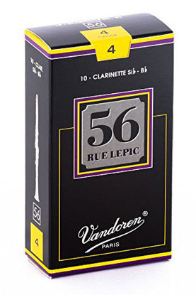 Picture of Vandoren CR504 Bb Clarinet 56 Rue Lepic Reeds Strength 4; Box of 10