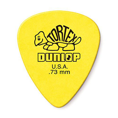 Picture of Jim Dunlop Tortex Standard .73mm Yellow Guitar Picks-36 Pack (418B.73)