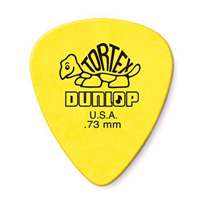 Picture of Jim Dunlop Tortex Standard .73mm Yellow Guitar Picks-36 Pack (418B.73)
