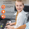 Picture of Digital Piano Kids Keyboard - Portable 61 Key Piano Keyboard, Learning Keyboard for Beginners w/ Drum Pad, Recording, Microphone, Music Sheet Stand, Built-in Speaker - Pyle PKBRD6111