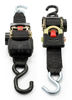 Picture of Camco Heavy Duty Retractable Ratchet Tie Down Straps for Hauling and Transporting- 2" Width, Dual Hook, 2,500 lb Break Strength, Securely Tie Down Boats, ATVs, and More (50031)