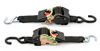 Picture of Camco Heavy Duty Retractable Ratchet Tie Down Straps for Hauling and Transporting- 2" Width, Dual Hook, 2,500 lb Break Strength, Securely Tie Down Boats, ATVs, and More (50031)