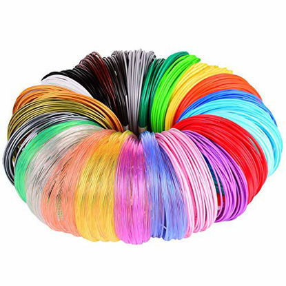 Picture of 3D Pen/3D Printer Filament,1.75mm PLA Filament Pack of 24 Different Colors,High-Precision Diameter Filament, Each Color 10 Feet, Total 240 Feet Lengths by Mika3d