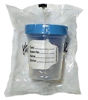Picture of 5 Pack of 4oz Sterile Specimen Cups Individually Bagged with Screw On Lids
