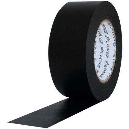 Picture of ProTapes Artist Tape Flatback Printable Paper Board or Console Tape, 60 yds Length x 1" Width, Black (Pack of 36)