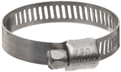 Picture of Precision Brand M16S Micro Seal, Miniature All Stainless Worm Gear Hose Clamp, 11/16" - 1-1/2" (Pack of 10)