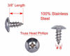 Picture of #8 X 3/8" Stainless Truss Head Phillips Wood Screw (100pc) 18-8 (304) Stainless Steel Screws by Bolt Dropper