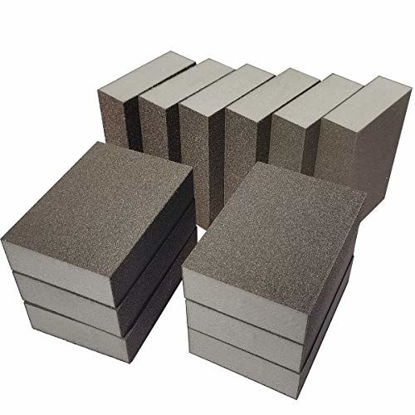 Picture of 12 Pack Sanding Sponge,Sackorange Coarse/Medium/Fine/Superfine 6 Different Specifications Sanding Blocks Assortment,Washable and Reusable