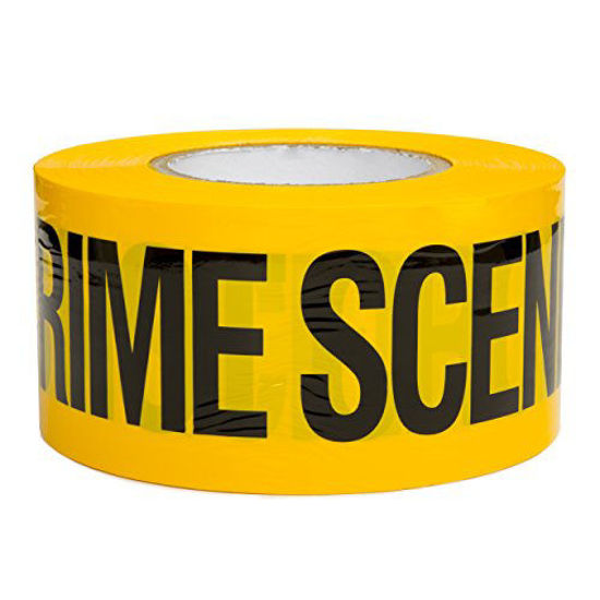 Picture of Crime Scene Do Not Cross Barricade Tape 3 inch X 1000 feet  Bright Yellow with a bold Black Print for High Visibility  3 in. wide for Maximum Readability  Tear Resistant Design