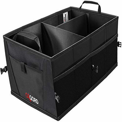 Picture of Trunk Organizer for Car Storage - Organizers Best for SUV Truck Van Auto Accessories Organization Caddy Bag - Front or Back-Seat Vehicle Sedan Interior Collapsible Bin Automotive Grocery Organize Box