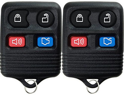 Picture of 2 KeylessOption Replacement Keyless Entry Remote Control Key Fob Clicker Transmitter - Black