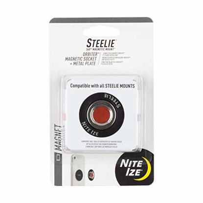Picture of Nite Ize Steelie Orbiter Magnetic Socket and Metal Plate, black, one size (STO-01-R7)